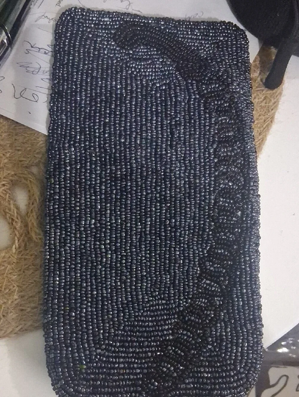 Two's Company Beaded Cell Phone Case or Eye Glass Holder Snap Closure
